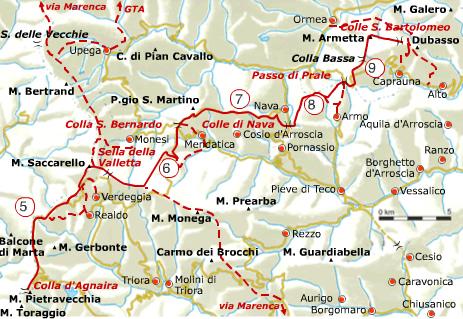 Alpi Liguri Cartina