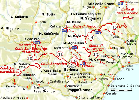 Melogno - mezzi di trasporto